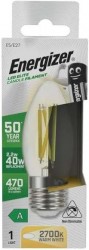 Energizer A-Rated LED Elite Candle, 2.2W=40W, 2700K, E27, No-Dim, S29636