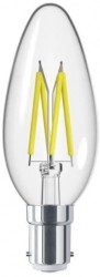 Energizer LED Candle, 5W~40W, B15, Clear Filament, 2700K, Dimmable