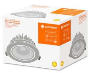 Osram LEDVance Spot, 8W Adjustable, IP20, 3000K, 83mm cut out